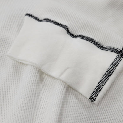 【中古美品】【メンズ】 ANCELLM アンセルム ANC-CT135 DAMAGE WAFFLE HI-NECK LS T-SHIRT ダメージ ワッフル ハイネック ロングスリーブ Tシャツ トップス 140-260227-kh-05-izu サイズ：1 カラー：ホワイト 万代Net店