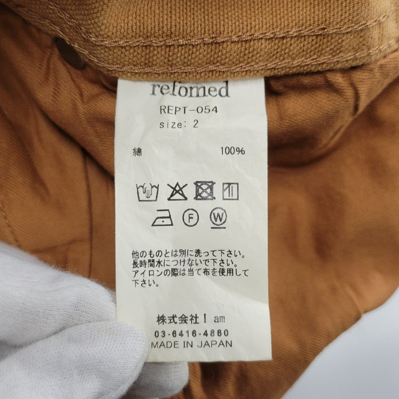 【中古美品】【メンズ】 REFOMED リフォメッド REPT-054 FRESH MAN DOUBLE KNEE PANTS フレッシュ マン ダブル ニー パンツ 151-260227-kh-09-izu サイズ：2 カラー：RENGA 万代Net店