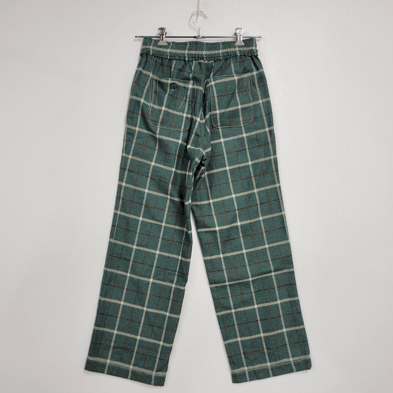 【中古美品】【メンズ】 LQUARTET エルカルテット LQ25FW-LP-012 YARN-DYED COTTON EAZY TROUSERS ヤーンダイ コットン イージー トラウザー パンツ 151-260227-kh-10-izu サイズ：M カラー：グリーン系 万代Net店