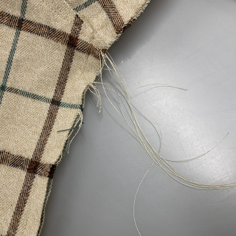 【中古美品】【メンズ】 LQUARTET エルカルテット 50S COLLAR CRAFTSMAN SHIRT LQ25FW-LS-006 カラー クラフトマン シャツ チェック 長袖 140-260227-as-04-izu サイズ：L カラー：ベージュ系 万代Net店
