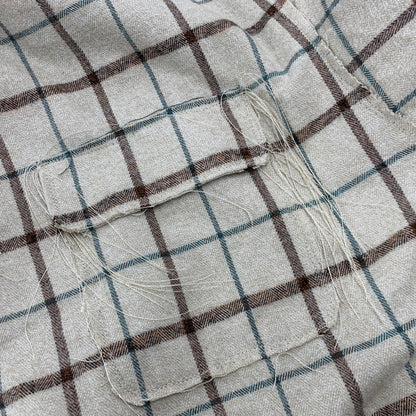 【中古美品】【メンズ】 LQUARTET エルカルテット 50S COLLAR CRAFTSMAN SHIRT LQ25FW-LS-006 カラー クラフトマン シャツ チェック 長袖 140-260227-as-04-izu サイズ：L カラー：ベージュ系 万代Net店