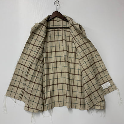 【中古美品】【メンズ】 LQUARTET エルカルテット 50S COLLAR CRAFTSMAN SHIRT LQ25FW-LS-006 カラー クラフトマン シャツ チェック 長袖 140-260227-as-04-izu サイズ：L カラー：ベージュ系 万代Net店