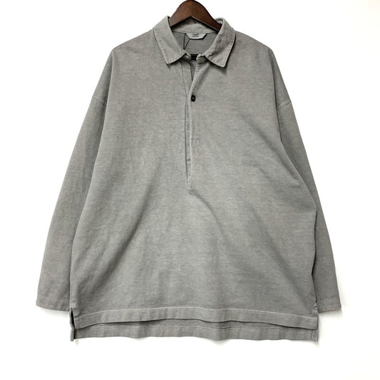 【中古美品】【メンズ】 KONTOR コントール PIGMENT DYEING BIG POLO LS KON-CS02253 ピグメントダイ ビッグ ポロ ロングスリーブ 長袖 140-260227-as-03-izu サイズ：2 カラー：グレー 万代Net店