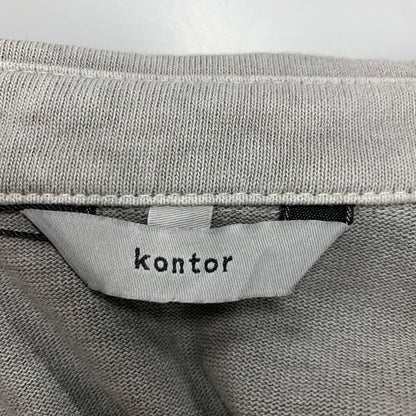 【中古美品】【メンズ】 KONTOR コントール PIGMENT DYEING BIG POLO LS KON-CS02253 ピグメントダイ ビッグ ポロ ロングスリーブ 長袖 140-260227-as-03-izu サイズ：2 カラー：グレー 万代Net店