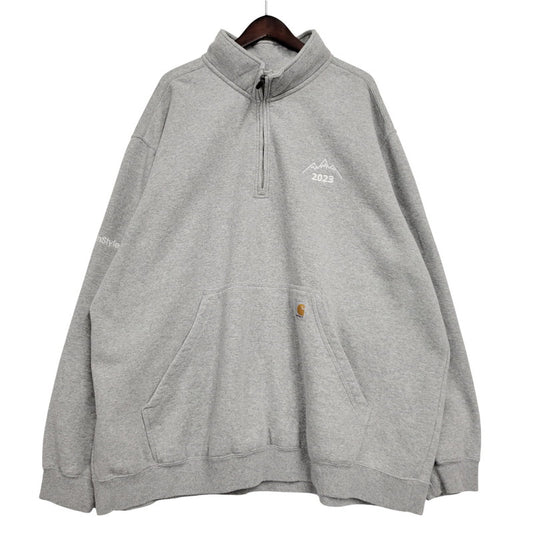 【中古品】【メンズ】 TS5294-M LOOSE FIT "TECHSTYLE OS 2023"刺繍 HALF ZIP SWEATSHIRT ハーフ ジップ スウェットシャツ トップス 147-260305-yn-07-izu サイズ：3XL カラー：グレー 万代Net店