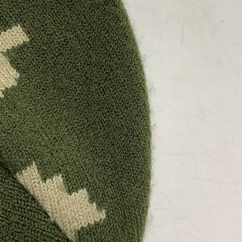 【中古品】【メンズ】 × NEWERA ニューエラ 21FW BOX LOGO BEANIE ボックスロゴ ビーニー 帽子 ニット帽 185-260228-ya-03-izu サイズ：F カラー：カーキ 万代Net店