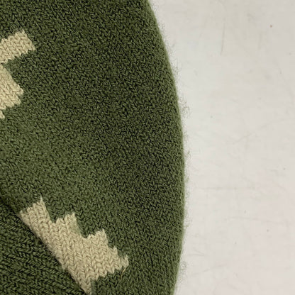 【中古品】【メンズ】 × NEWERA ニューエラ 21FW BOX LOGO BEANIE ボックスロゴ ビーニー 帽子 ニット帽 185-260228-ya-03-izu サイズ：F カラー：カーキ 万代Net店