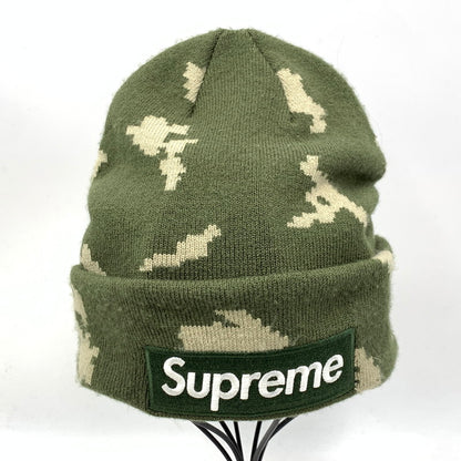 【中古品】【メンズ】 × NEWERA ニューエラ 21FW BOX LOGO BEANIE ボックスロゴ ビーニー 帽子 ニット帽 185-260228-ya-03-izu サイズ：F カラー：カーキ 万代Net店