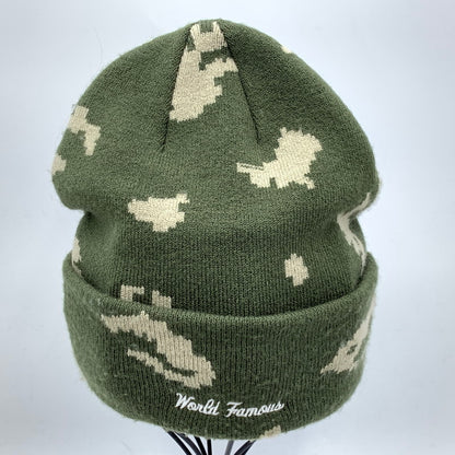【中古品】【メンズ】 × NEWERA ニューエラ 21FW BOX LOGO BEANIE ボックスロゴ ビーニー 帽子 ニット帽 185-260228-ya-03-izu サイズ：F カラー：カーキ 万代Net店