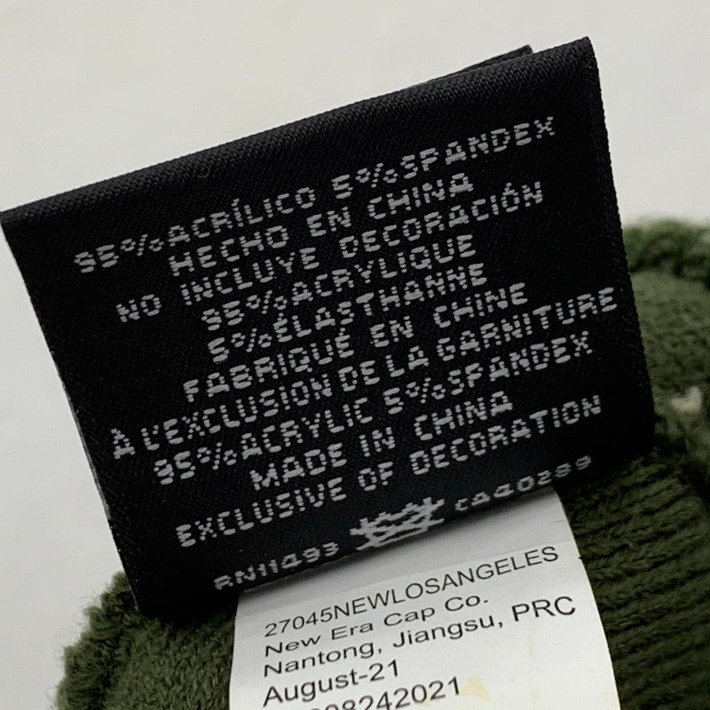 【中古品】【メンズ】 × NEWERA ニューエラ 21FW BOX LOGO BEANIE ボックスロゴ ビーニー 帽子 ニット帽 185-260228-ya-03-izu サイズ：F カラー：カーキ 万代Net店