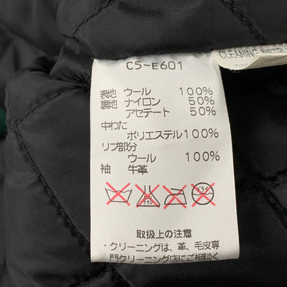 【中古品】【メンズ】 C5-E601 ランタグ復刻 USA製 CONEY ISLAND コニー アイランド WOOL×LEATHER ウール レザー STADIUM JACKET スタジアム ジャケット アウター 146-260228-ya-12-izu サイズ：M カラー：グリーン×ベージュ 万代Net店