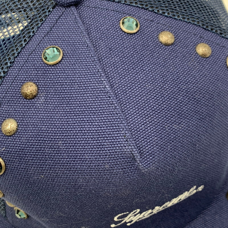 【中古品】【メンズ】 ×B.B.SIMON ビービーサイモン STUDDED MESH BACK 5-PANEL スタッデッド メッシュ バック ファイブパネル 帽子 キャップ 185-260228-ya-02-izu サイズ：ONE SIZE（58cm） カラー：ネイビー 万代Net店