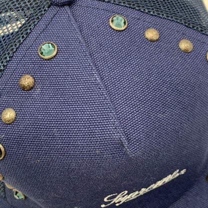 【中古品】【メンズ】 ×B.B.SIMON ビービーサイモン STUDDED MESH BACK 5-PANEL スタッデッド メッシュ バック ファイブパネル 帽子 キャップ 185-260228-ya-02-izu サイズ：ONE SIZE（58cm） カラー：ネイビー 万代Net店