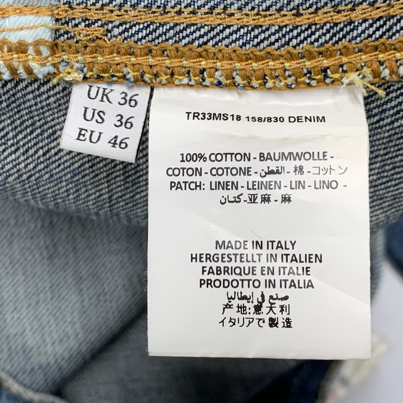 【中古品】【メンズ】 PATCHWORK DENIM PANTS TR33MS18 パッチワークデニムパンツ ジーンズ ボトムス 152-260301-as-23-izu サイズ：US36 カラー：インディゴ 万代Net店