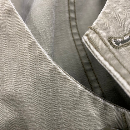 【中古品】【メンズ】 141NYNH-JKM07 HERRINGBONE NO COLLAR UTILITY JACKET ヘリンボーンノーカラージャケットアウター 142-260301-tt-06-izu サイズ：XL カラー：カーキ 万代Net店