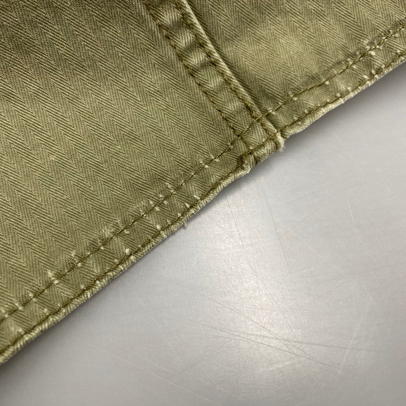【中古品】【メンズ】 141NYNH-JKM07 HERRINGBONE NO COLLAR UTILITY JACKET ヘリンボーンノーカラージャケットアウター 142-260301-tt-06-izu サイズ：XL カラー：カーキ 万代Net店