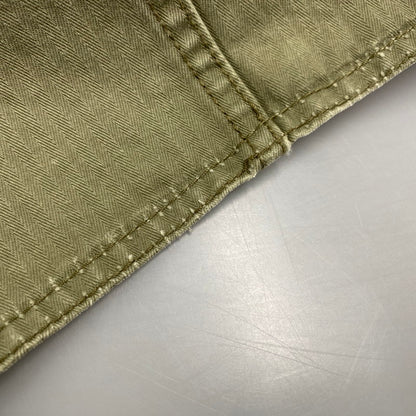 【中古品】【メンズ】 141NYNH-JKM07 HERRINGBONE NO COLLAR UTILITY JACKET ヘリンボーンノーカラージャケットアウター 142-260301-tt-06-izu サイズ：XL カラー：カーキ 万代Net店
