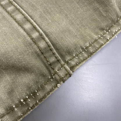 【中古品】【メンズ】 141NYNH-JKM07 HERRINGBONE NO COLLAR UTILITY JACKET ヘリンボーンノーカラージャケットアウター 142-260301-tt-06-izu サイズ：XL カラー：カーキ 万代Net店