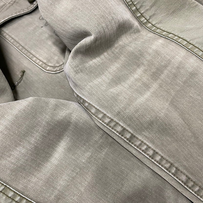 【中古品】【メンズ】 141NYNH-JKM07 HERRINGBONE NO COLLAR UTILITY JACKET ヘリンボーンノーカラージャケットアウター 142-260301-tt-06-izu サイズ：XL カラー：カーキ 万代Net店