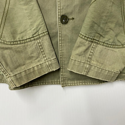 【中古品】【メンズ】 141NYNH-JKM07 HERRINGBONE NO COLLAR UTILITY JACKET ヘリンボーンノーカラージャケットアウター 142-260301-tt-06-izu サイズ：XL カラー：カーキ 万代Net店