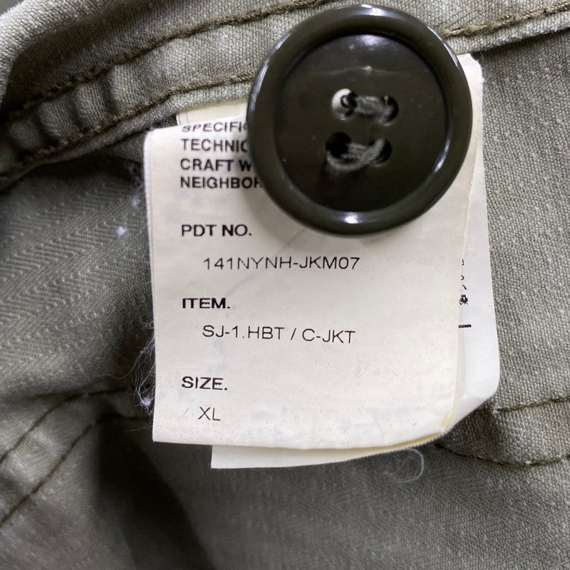 【中古品】【メンズ】 141NYNH-JKM07 HERRINGBONE NO COLLAR UTILITY JACKET ヘリンボーンノーカラージャケットアウター 142-260301-tt-06-izu サイズ：XL カラー：カーキ 万代Net店
