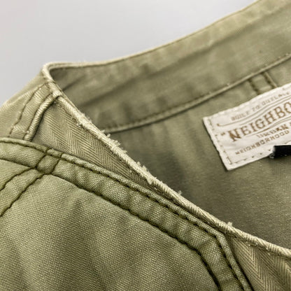 【中古品】【メンズ】 141NYNH-JKM07 HERRINGBONE NO COLLAR UTILITY JACKET ヘリンボーンノーカラージャケットアウター 142-260301-tt-06-izu サイズ：XL カラー：カーキ 万代Net店
