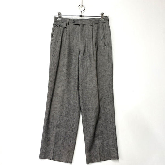 【中古品】【メンズ】 CHRISTIAN DIOR SPORTS クリスチャン ディオール スポーツ 08308 2-TUCK GLEN CHECK SLACKS PANTS グレン チェック スラックス パンツ ボトムス 152-260305-yn-09-izu サイズ：79 カラー：グレー 万代Net店