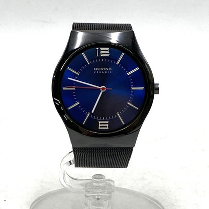 【中古品】【メンズ/レディース】 BERING ベーリング ULTRA SLIM CERAMIC ANALOG QUARTZ ウルトラ スリム セラミック アナログ クオーツ 腕時計 197-260607-as-22-izu カラー：ブルー×ブラック 万代Net店