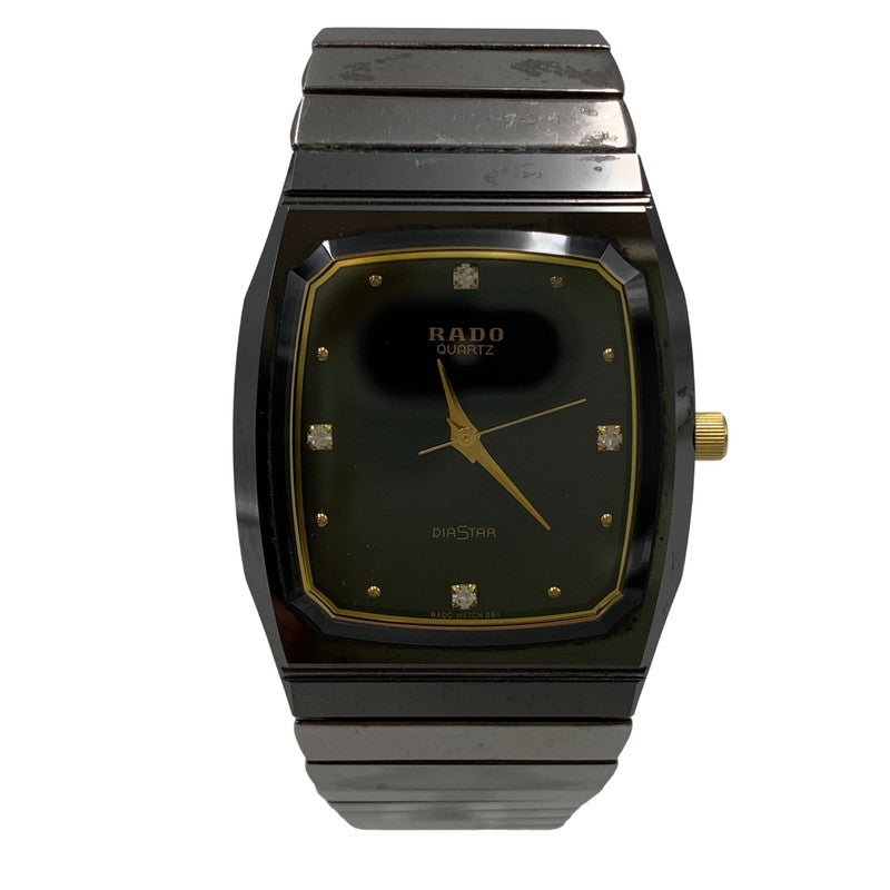 【中古品】【メンズ/レディース】 RADO ラドー 132.9504.3 4P DIA STAR ANALOG QUARTZ ダイヤスター アナログ クォーツ 腕時計 時計 197-260603-kh-04-izu カラー：ブラック 万代Net店