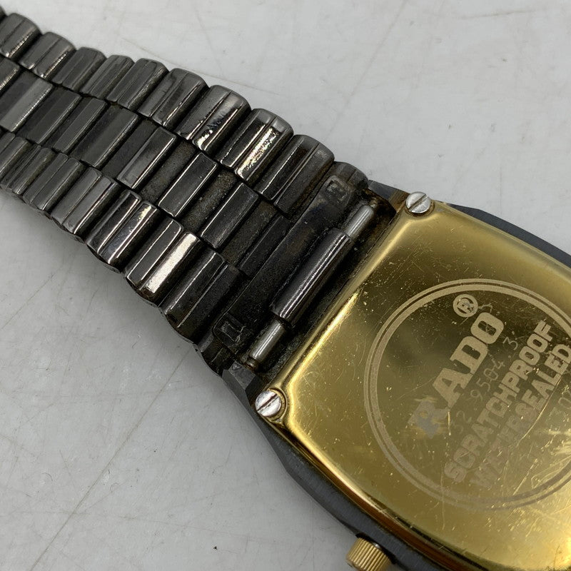【中古品】【メンズ/レディース】 RADO ラドー 132.9504.3 4P DIA STAR ANALOG QUARTZ ダイヤスター アナログ クォーツ 腕時計 時計 197-260603-kh-04-izu カラー：ブラック 万代Net店