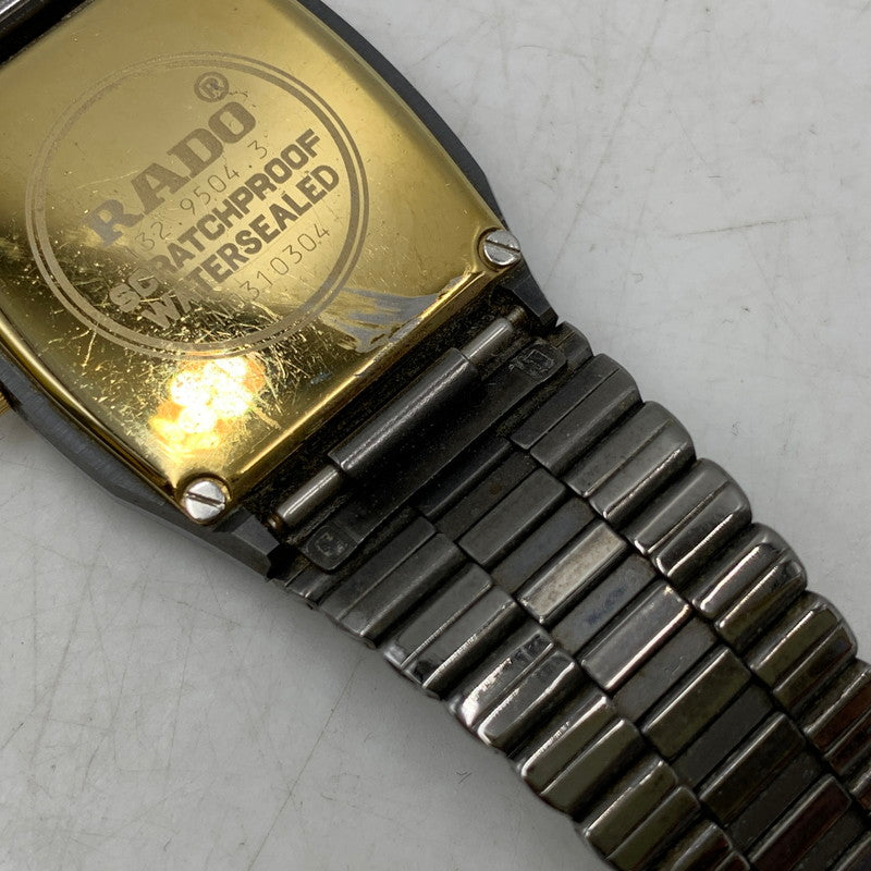 【中古品】【メンズ/レディース】 RADO ラドー 132.9504.3 4P DIA STAR ANALOG QUARTZ ダイヤスター アナログ クォーツ 腕時計 時計 197-260603-kh-04-izu カラー：ブラック 万代Net店