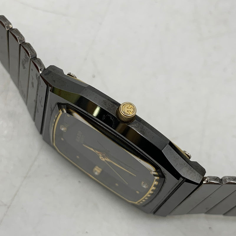 【中古品】【メンズ/レディース】 RADO ラドー 132.9504.3 4P DIA STAR ANALOG QUARTZ ダイヤスター アナログ クォーツ 腕時計 時計 197-260603-kh-04-izu カラー：ブラック 万代Net店