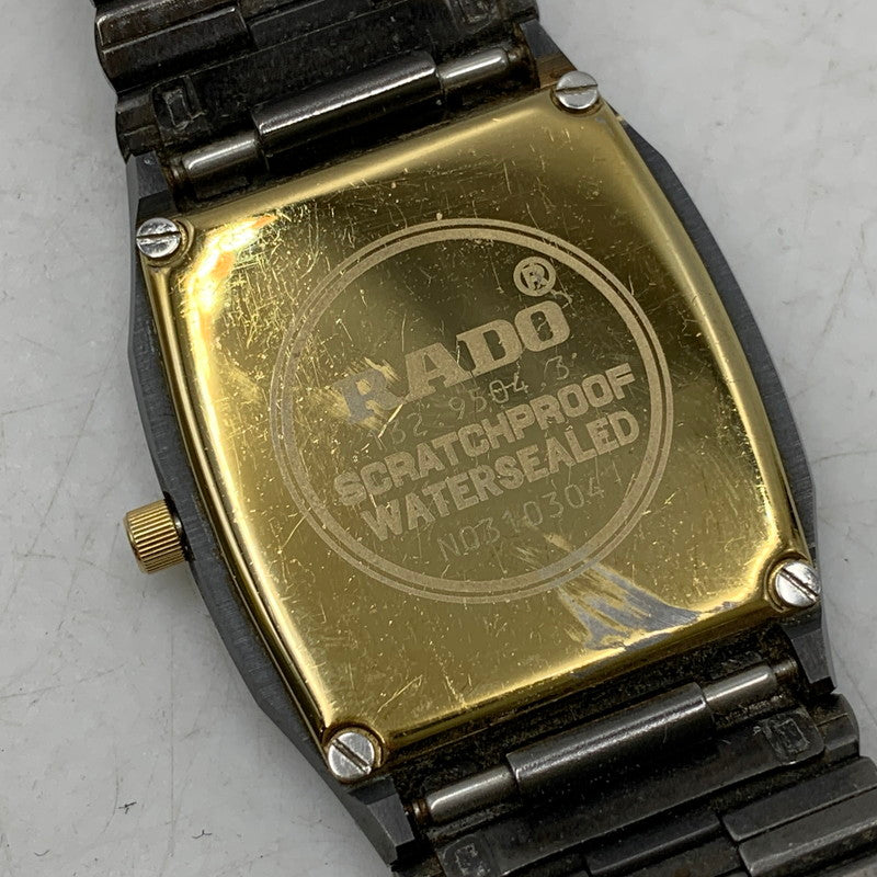 【中古品】【メンズ/レディース】 RADO ラドー 132.9504.3 4P DIA STAR ANALOG QUARTZ ダイヤスター アナログ クォーツ 腕時計 時計 197-260603-kh-04-izu カラー：ブラック 万代Net店