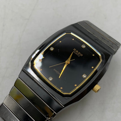 【中古品】【メンズ/レディース】 RADO ラドー 132.9504.3 4P DIA STAR ANALOG QUARTZ ダイヤスター アナログ クォーツ 腕時計 時計 197-260603-kh-04-izu カラー：ブラック 万代Net店