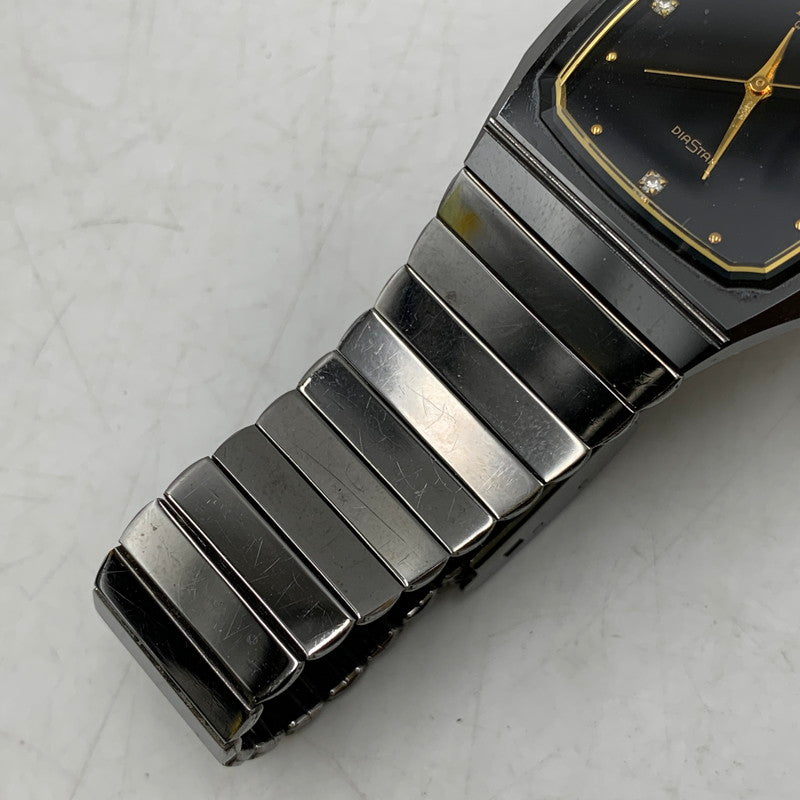 【中古品】【メンズ/レディース】 RADO ラドー 132.9504.3 4P DIA STAR ANALOG QUARTZ ダイヤスター アナログ クォーツ 腕時計 時計 197-260603-kh-04-izu カラー：ブラック 万代Net店