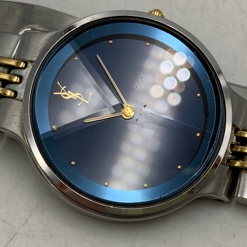 【中古品】【メンズ/レディース】 YVES SAINT LAURENT イヴ・サンローラン 5421-H10031Y ANALOG QUARTZ アナログ クォーツ 腕時計 時計 197-260603-kh-03-izu カラー：シルバー 万代Net店