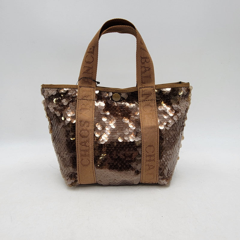 【中古品】【メンズ/レディース】 2-WAY SEQUIN TOTE BAG トートバッグ カバン 188-260301-yn-02-izu カラー：ブラウン 万代Net店