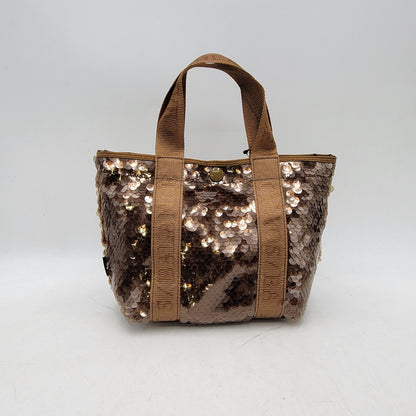 【中古品】【メンズ/レディース】 2-WAY SEQUIN TOTE BAG トートバッグ カバン 188-260301-yn-02-izu カラー：ブラウン 万代Net店