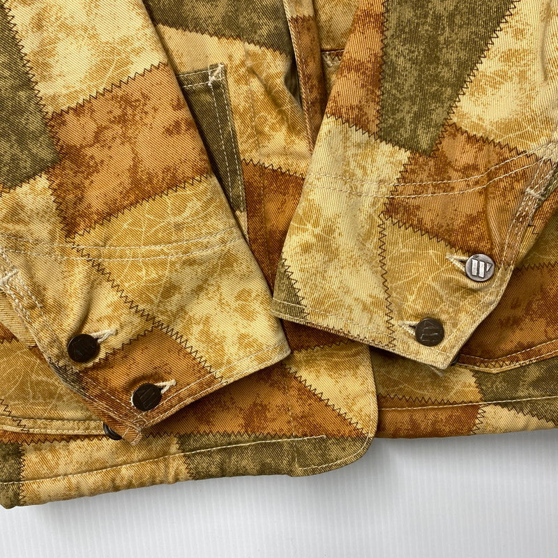 【中古品】【メンズ】 PATCH WORK PRINT BOA COVERALL パッチワークプリントボアカバーオール アウター 145-260301-tt-08-izu サイズ：36 カラー：ブラウン系 万代Net店