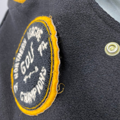【現状渡し品】【メンズ】 OLIVER BROS オリバーブロス STADIUM JACKET スタジアムジャケット スタジャン アウター 146-260301-tt-07-izu サイズ：S カラー：ブラック×イエロー 万代Net店