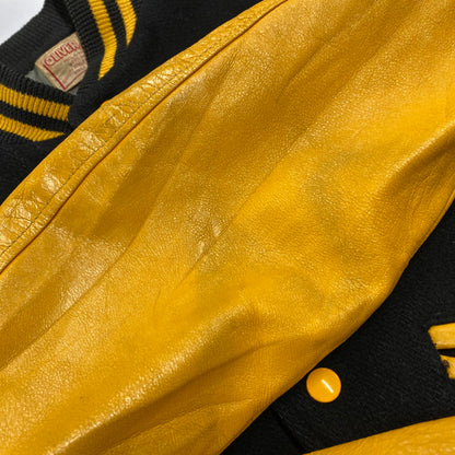 【現状渡し品】【メンズ】 OLIVER BROS オリバーブロス STADIUM JACKET スタジアムジャケット スタジャン アウター 146-260301-tt-07-izu サイズ：S カラー：ブラック×イエロー 万代Net店