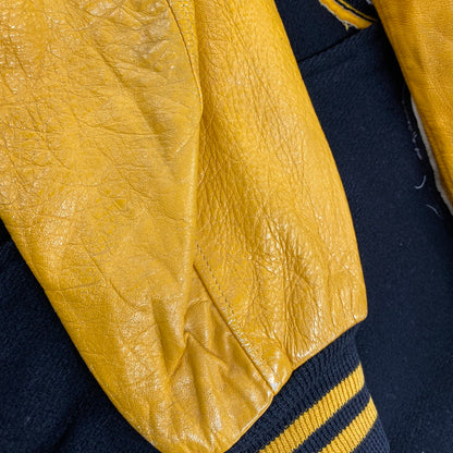 【現状渡し品】【メンズ】 OLIVER BROS オリバーブロス STADIUM JACKET スタジアムジャケット スタジャン アウター 146-260301-tt-07-izu サイズ：S カラー：ブラック×イエロー 万代Net店