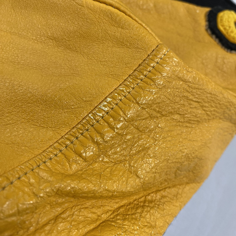 【現状渡し品】【メンズ】 OLIVER BROS オリバーブロス STADIUM JACKET スタジアムジャケット スタジャン アウター 146-260301-tt-07-izu サイズ：S カラー：ブラック×イエロー 万代Net店