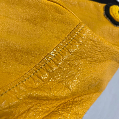 【現状渡し品】【メンズ】 OLIVER BROS オリバーブロス STADIUM JACKET スタジアムジャケット スタジャン アウター 146-260301-tt-07-izu サイズ：S カラー：ブラック×イエロー 万代Net店