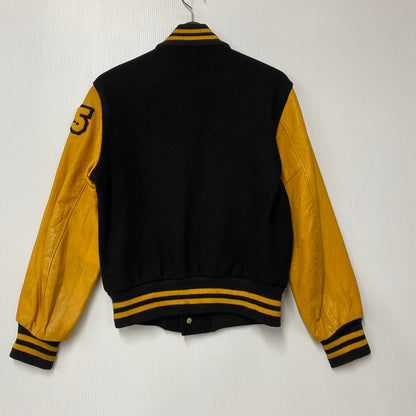 【現状渡し品】【メンズ】 OLIVER BROS オリバーブロス STADIUM JACKET スタジアムジャケット スタジャン アウター 146-260301-tt-07-izu サイズ：S カラー：ブラック×イエロー 万代Net店