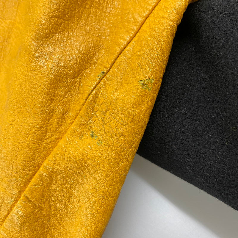 【現状渡し品】【メンズ】 OLIVER BROS オリバーブロス STADIUM JACKET スタジアムジャケット スタジャン アウター 146-260301-tt-07-izu サイズ：S カラー：ブラック×イエロー 万代Net店