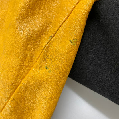 【現状渡し品】【メンズ】 OLIVER BROS オリバーブロス STADIUM JACKET スタジアムジャケット スタジャン アウター 146-260301-tt-07-izu サイズ：S カラー：ブラック×イエロー 万代Net店
