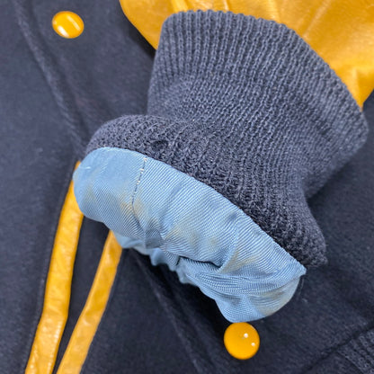 【現状渡し品】【メンズ】 OLIVER BROS オリバーブロス STADIUM JACKET スタジアムジャケット スタジャン アウター 146-260301-tt-07-izu サイズ：S カラー：ブラック×イエロー 万代Net店