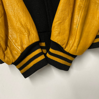 【現状渡し品】【メンズ】 OLIVER BROS オリバーブロス STADIUM JACKET スタジアムジャケット スタジャン アウター 146-260301-tt-07-izu サイズ：S カラー：ブラック×イエロー 万代Net店