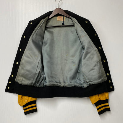 【現状渡し品】【メンズ】 OLIVER BROS オリバーブロス STADIUM JACKET スタジアムジャケット スタジャン アウター 146-260301-tt-07-izu サイズ：S カラー：ブラック×イエロー 万代Net店